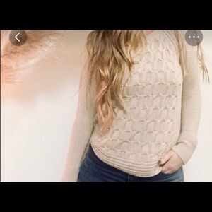 NWOT Max Studio 100% cotton oatmeal sweater. Sz: L